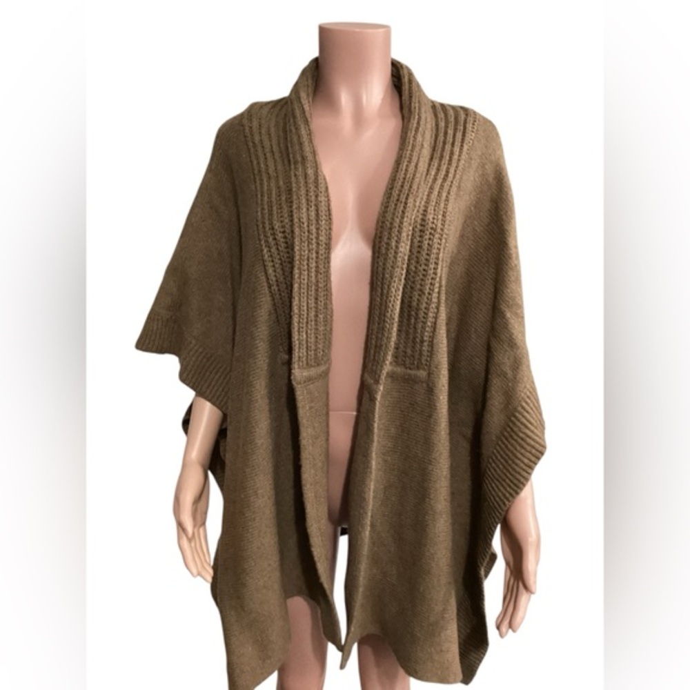 Talbots NWOT Knit Sweater Poncho Wool Blend Size XL